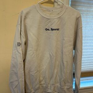 Go Sports Classic White Crewneck Sweater